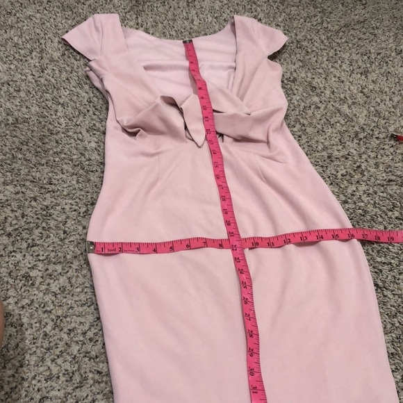 Katie May Rose Intrigue Gown 4 Blush Pink Bow Low Cut Back Maxi Dress - Picture 9 of 10